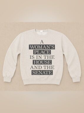 Feminist Statement Graphic Crewneck | Grey | Women's Size Small